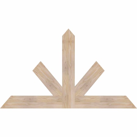 Ekena Millwork Saratoga Smooth Timber Gable Bracket, Douglas Fir, 60"W x 35"H x 1 1/2"D x 5 1/2"F, 14/12 Pitch GBW060X35X0206SAR00SDF